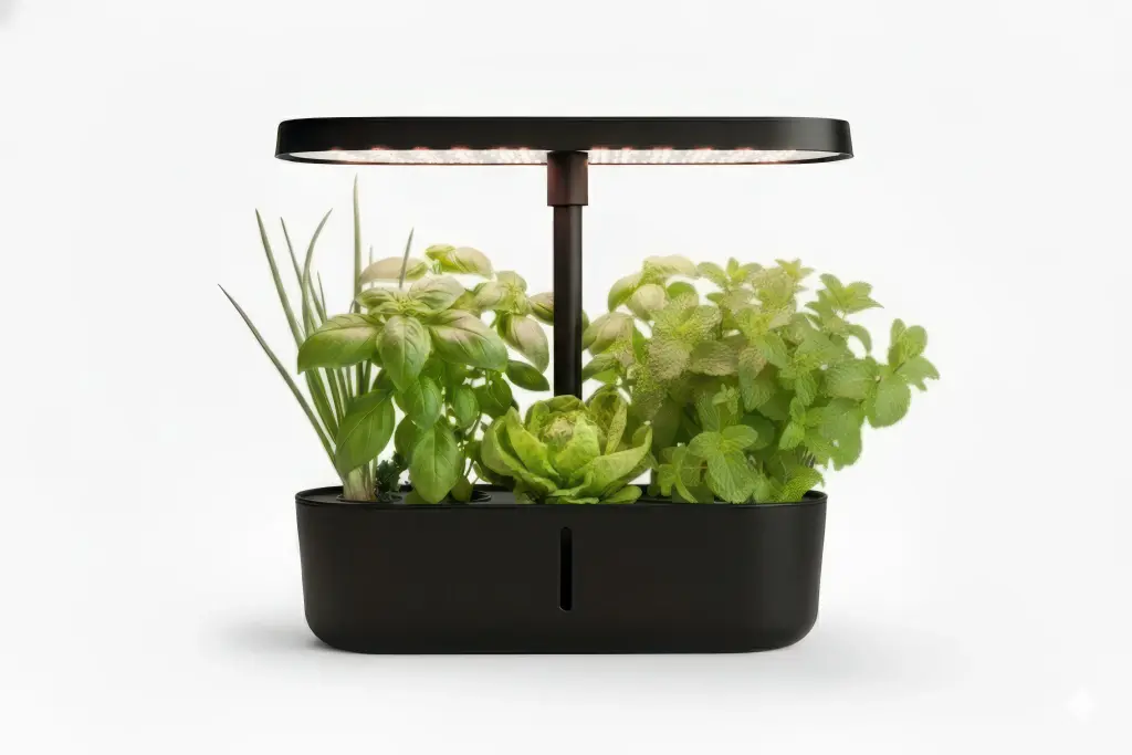 מכשיר גידול הידרופוני ביתי עם תאורת LED - צבע שחור